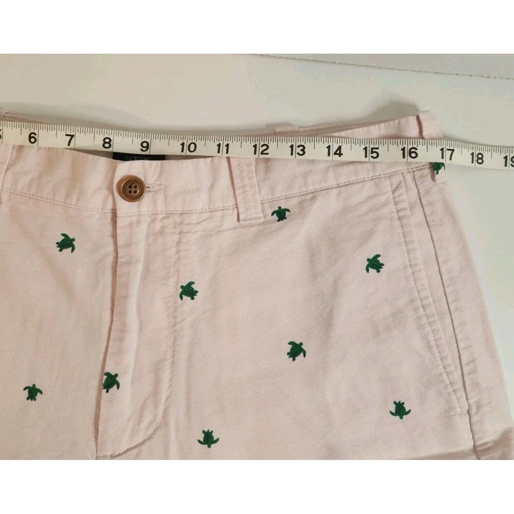 J. Crew Shorts Mens 33 Sunwashed Oxford Light Pink Sea Turtle Preppy